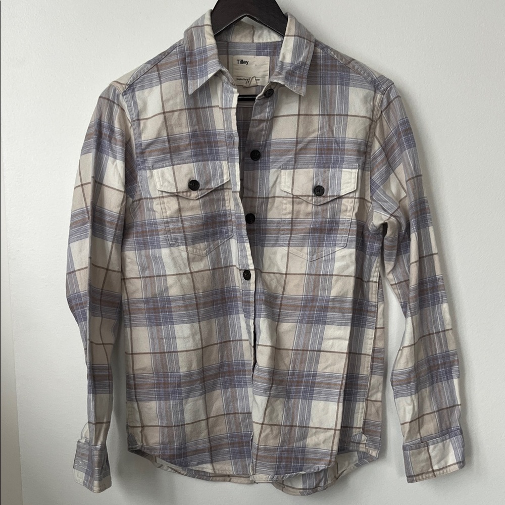 Tilley 100% Organic Cotton Plaid Button Down
